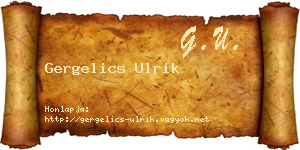 Gergelics Ulrik névjegykártya